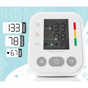 PC-BMG 3121 Upper Arm, Blood Pressure Monitor White