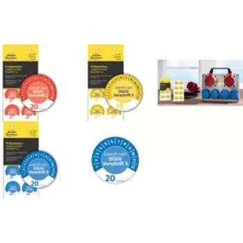 AVERY sticker label 7907 — round inspection tag 30 mm, red, pack of 80