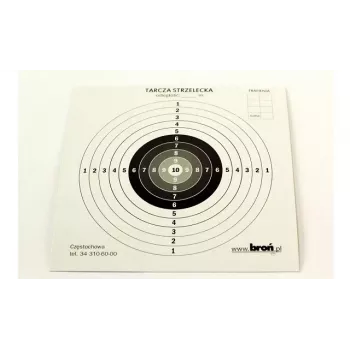 Paper target discs broń.pl 14 x 14 cm, paper, pack of 100