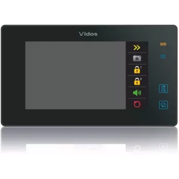VIDOS DUO M1021B-2 video intercom monitor, 7" TFT LCD touch screen 800x480, 2-wire, microSD