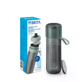 Brita Sports Water Filter Bottle Active Dark Green, Green