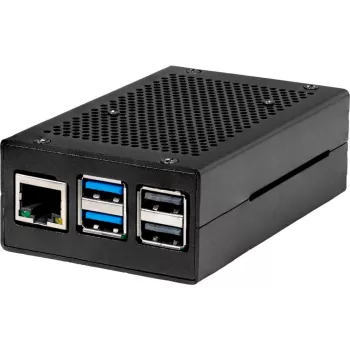 Joy-IT RB-AlucaseP5-01B SBC-Enclosure Raspberry Pi Aluminium Black (RB-AlucaseP5-01B)