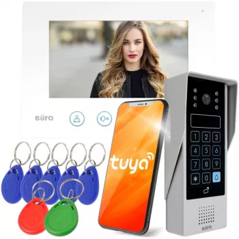Video intercom Eura VDP-90A3 Delta White monitor with Tuya compatibility
