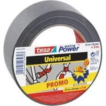 tesa Universal 56396 Fabric Tape, Silver, 30 m x 50 mm