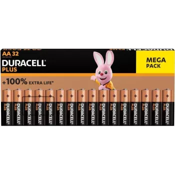 Duracell Plus AA batteries, 32-pack (00216913)