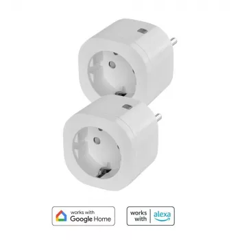 Lot de prises intelligentes Omajin OBU-2SP-SK-01, lot de 2, Wi‑Fi avec suivi de consommation