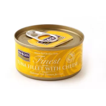 Fish4Cats Finest Tuna Fillet with Cheese Wet Cat Food, 70 g