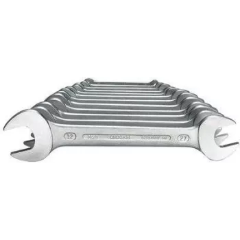 Gedore 6077890 Double Open-End Wrench Set, 12-piece, 6-32 mm