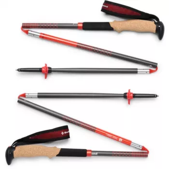 Trekking Poles Pursuit Carbon Z, Fitness Device Anthracite/orange, 1 Pair, 115 cm