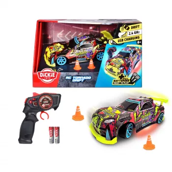 Voiture radiocommandée Dickie Tornado Drift RTR 2,4 GHz — voiture de drift prête à rouler