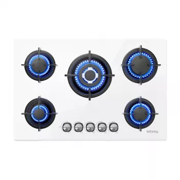 ISEASY MGBG-775 gas hob with 5 burners (white)