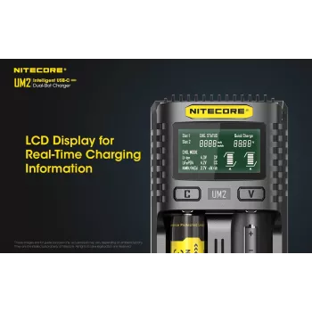 Nitecore UM2 battery charger Household battery DC Lithium-Ion Nickel-Cadmium
