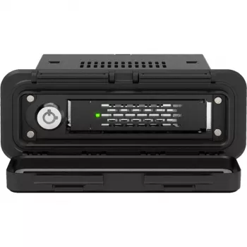 ICY DOCK - ToughArmor - EX MB601V4KW-B - 1-bay 2.5 U.2/U.3 NVMe SSD removable-frame enclosure in rugged design with water-repellent front panel