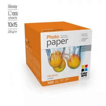 Photo paper ColorWay 10×15 cm glossy 230 g/m², pack for photo printing