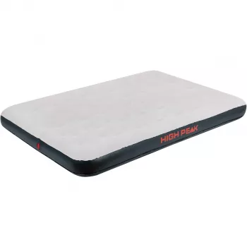 High Peak Double 40034 Camping Air Bed, Inflatable, 250 kg Load Capacity, Light Grey/Dark Grey
