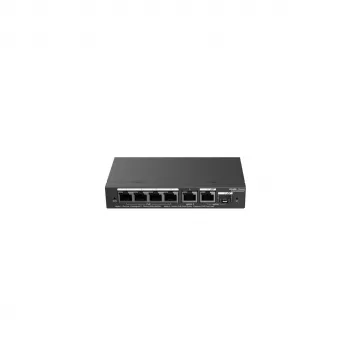 Ruijie Reyee RG-ES206GS-P 6-Port Gigabit Smart Cloud Managed L2 PoE Switch, 4x PoE, 1x Combo/SFP, 54 W, Black