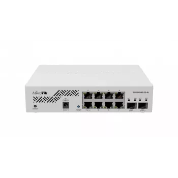 Commutateur réseau MikroTik CSS610-8G-2S+IN — 8x Gigabit RJ-45, 2x SFP+ 10G, PoE, entrée 12–57V