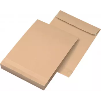 Mailing bags MAILmedia B4 brown with 4.0 cm gusset, pack of 100