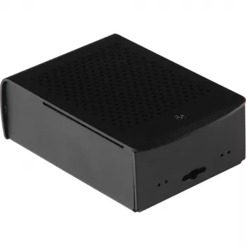 JOY-IT RPI CASE ALU06 - Enclosure for Raspberry Pi 4, Alu, black (RB-ALUCASEP4+06)
