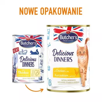 BUTCHER'S Delicious Dinners Chicken Jellied Pieces - nourriture humide pour chats - 400 g