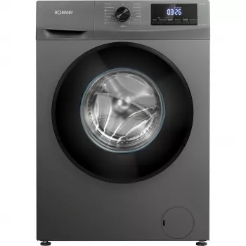 BOMANN WA 7185 front-load washing machine, 8 kg, 1400 RPM, titanium/black