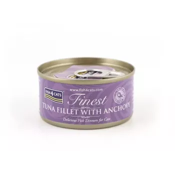 FISH4CATS Tuna fillet with anchovy - wet cat food - 70g