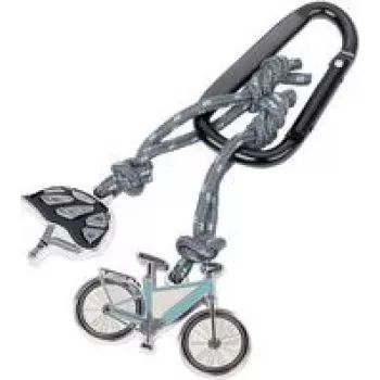 Keychain TROIKA E-BIKE KR24-02/BK durable design lightweight