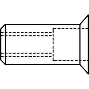Blind Rivet Nut GESIPA M6 9×17 mm for 1.5–4.5 mm, 90° Countersunk Head