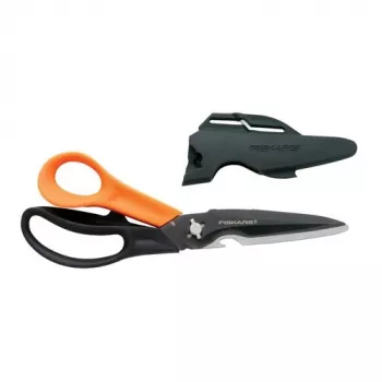 Kitchen scissors Fiskars Multiscissor Cuts + More 1000809 — black handle, orange accents