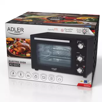 Electric oven Adler AD 6025 — 35 L capacity, 1500 W, black