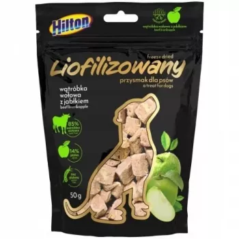 Dog treat Hilton freeze-dried beef liver with apple 50 g