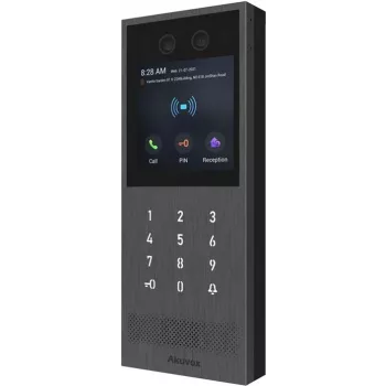 On-wall video intercom Akuvox X912S with large touch screen and card reader