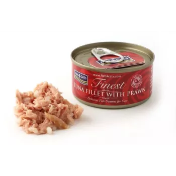 Fish4Cats Finest Tuna Fillet with Prawn Wet Cat Food, 70 g