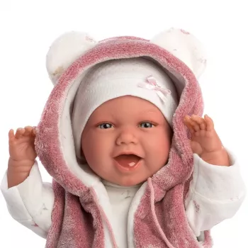Llorens 74070 Mimi laughing baby doll with sound, 42 cm