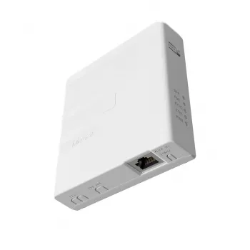 MikroTik GPEN21 PoE injector with SFP, Gigabit Ethernet (10/100/1000 Mbps), 12–57 V DC input, white