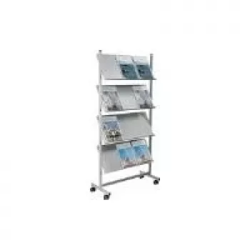 Helit H6813499 - Metall - Grey - 4 Regale - 750 mm - 390 mm - 1580 mm