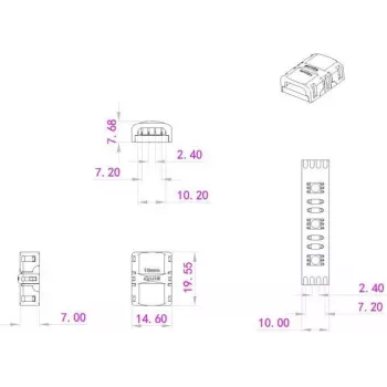 EUROLITE 50530069 LED strip connector, 4-pin, 10 mm