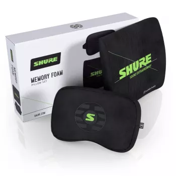Ensemble de coussins en mousse à mémoire de forme noblechairs Shure Edition GAGC-343 — coussins lombaires et d'appui-tête