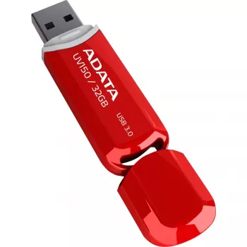 USB flash drive ADATA DashDrive UV150 32GB, USB Type-A 3.2 Gen 1, red, cap design
