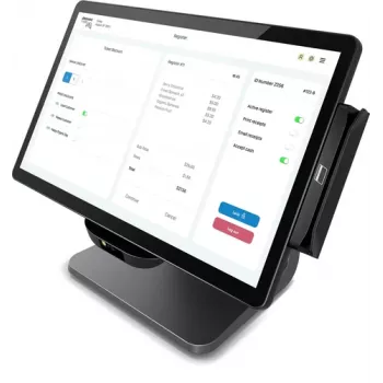 Elo E-Series 3, 8GB RAM, 128GB SSD, WiFi, 39,6cm (15,6''), Full HD, USB, USB-C, RS232, BT, Ethernet, Intel Celeron, SSD, Kit (RS232), black POS System, Display Diagonal: 39,6