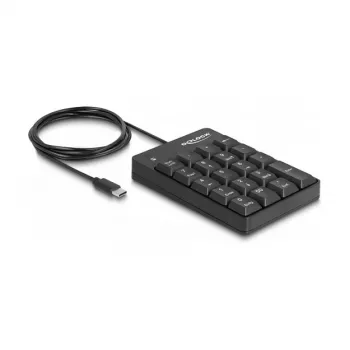 Delock 12108 USB Type-C Numeric Keypad, 19 Keys, Black