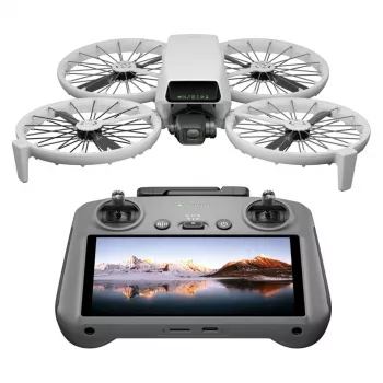 DJI Flip Drone with DJI RC 2 Remote, 48 MP, 4K HDR (3840x2160), 3110 mAh, 16 m/s, up to 31 min Flight Time, under 249 g, Black/White