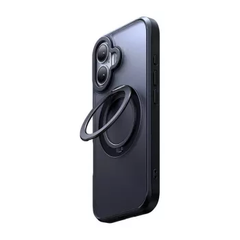 Protective MagSafe case Mcdodo PC-4931 for iPhone 16 Plus with integrated stand — black