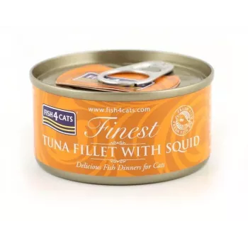 FISH4CATS Tuna fillet with squid - wet cat food - 70g