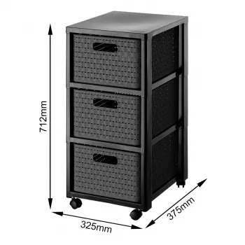 Rotho Country 1165408853 storage shelf unit, 71.2 x 32.5 x 37.5 cm