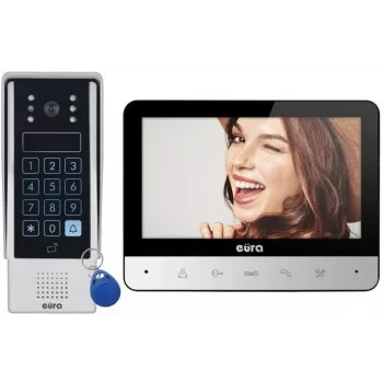 Video intercom Eura VDP-77A3 with 7-inch color display, wired