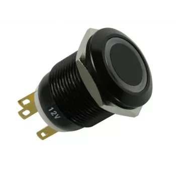 Lamptron LAMP-SW1912L-H Vandal Switch 19mm, Blackline, Red