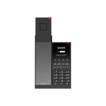 Snom HD351W DECT IP Phone, Cordless Handset, Antibacterial, PoE, Black