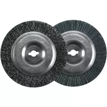 Scrub Brush Einhell 3424115 Nylon Steel Grey Round Shape 2 pcs
