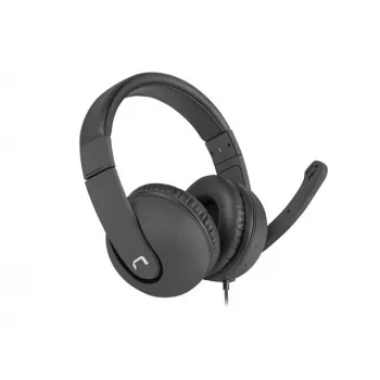 Wired binaural headset NATEC Rhea with boom microphone, 3.5mm connectors, 2.2 m cable, 32 Ω impedance